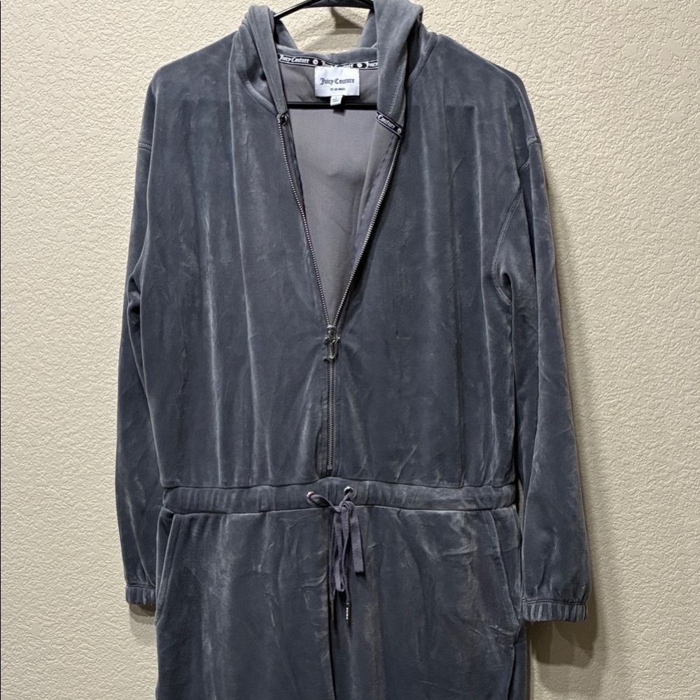 Juicy Couture Gray Velour Jumpsuit